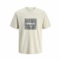 Camiseta de Manga Corta Hombre Jack & Jones JCOTARMAC CAMO FRONT TEE Beige