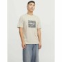 Camiseta de Manga Corta Hombre Jack & Jones JCOTARMAC CAMO FRONT TEE Beige