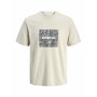 Camiseta de Manga Corta Hombre Jack & Jones JCOTARMAC CAMO FRONT TEE Beige