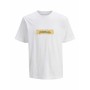 Camiseta de Manga Corta Hombre Jack & Jones JORSPLIT AOP BRANDING TEE 12272993 Blanco