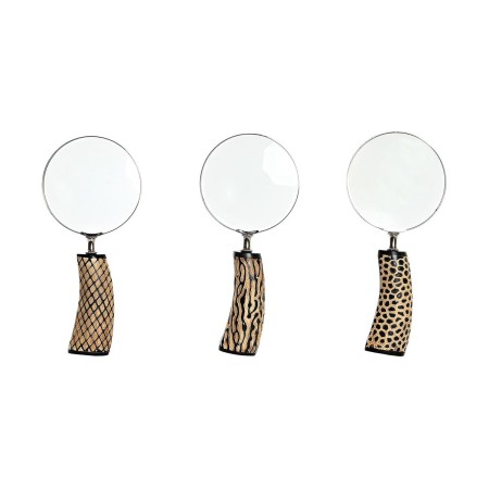 Loupe DKD Home Decor Verre Métal Résine (10 x 2 x 23 cm) (3 Unités)