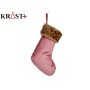 Chaussette de Noël 197026A-P Rose Polyester 26 x 3 x 46 cm (24 Unités)