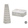 Boîte Décorative Pincello 63 Blanc Gris Carton (2 Unités)