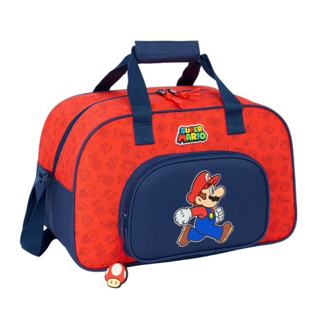 Sac de sport Super Mario Trick Rouge Bleu foncé 40 x 24 x 23 cm