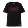 Camiseta de Manga Corta Mujer Stranger Things Negro