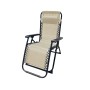 Marbueno Tumbona Plegable Acero Con Cojin Jardin y Piscina 90X66X108 cm Gravedad Cero Beige 10005