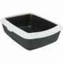 Bac à litière pour chats Trixie Classic Blanc Gris foncé Plastique 37 × 15 × 47 cm