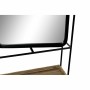 Miroir mural DKD Home Decor Miroir Naturel Noir Métal Bois (60 x 17 x 183 cm)