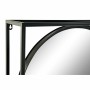 Miroir mural DKD Home Decor Miroir Naturel Noir Métal Bois (61 x 17,5 x 181 cm)