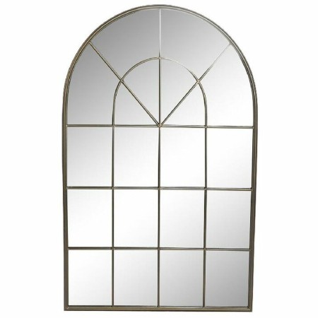 Miroir mural DKD Home Decor Miroir Doré Métal Fenêtres (82,5 x 3 x 130,5 cm)