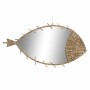 Miroir mural DKD Home Decor Miroir Naturel Rotin Poisson (53 x 3 x 29 cm)