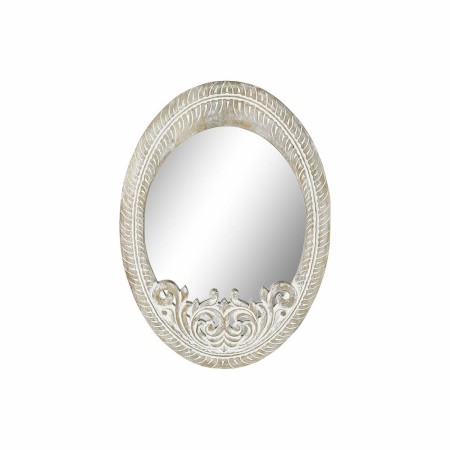 Miroir mural DKD Home Decor MDF Blanc Bois de manguier (66 x 4 x 90 cm)