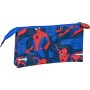 Trousse Fourre-Tout Triple Spider-Man Great Power Bleu Rouge 22 x 12 x 3 cm