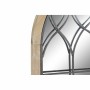 Miroir mural DKD Home Decor Miroir Noir Métal Bois Marron Fenêtres Aluminium Cottage (58 x 3 x 78 cm)