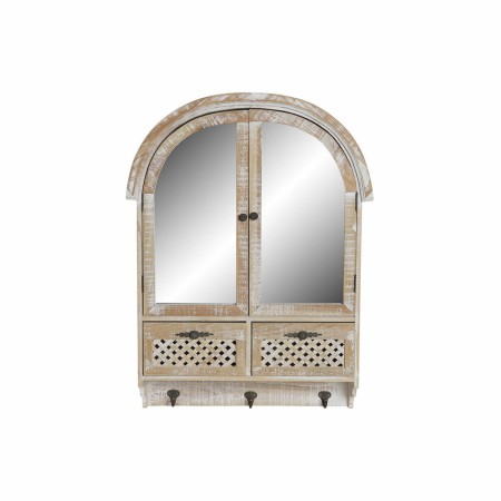 Miroir mural DKD Home Decor Miroir Bois Marron (55,5 x 15 x 71 cm)