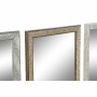 Miroir mural DKD Home Decor Verre Naturel Gris Marron Gris foncé PS 4 Unités Feuille d'une plante (35 x 2 x 125 cm)