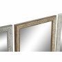 Miroir mural DKD Home Decor Verre Naturel Gris Marron Blanc PS 4 Unités Feuille d'une plante (36 x 2 x 66 cm)