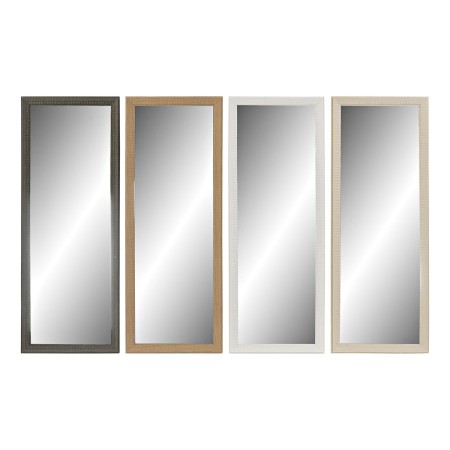 Miroir mural DKD Home Decor Verre Naturel Marron Gris foncé Ivoire PS Traditionnel 4 Unités (36 x 2 x 95,5 cm)