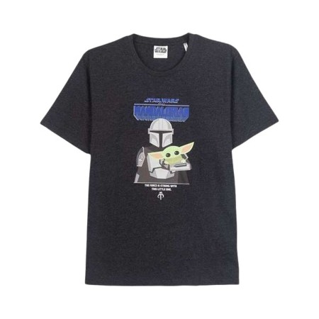 Camiseta de Manga Corta Hombre The Mandalorian Negro