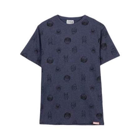 Camiseta de Manga Corta Hombre Marvel Azul oscuro
