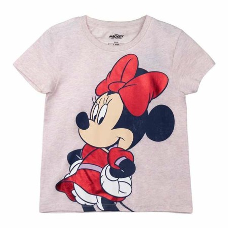Camiseta de Manga Corta Infantil Minnie Mouse Rosa