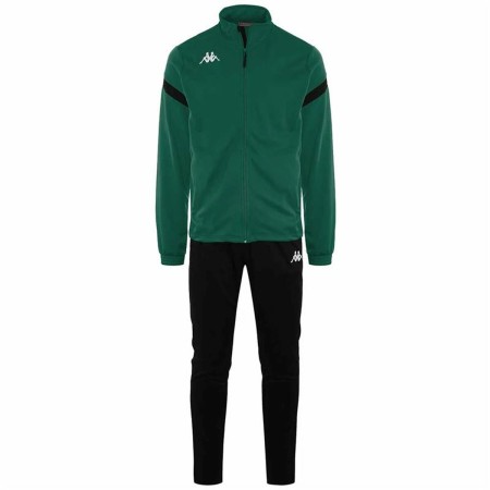 Chándal para Adultos Kappa Dalcito Negro Verde Infantil Unisex 2 Piezas