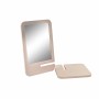 Miroir mural DKD Home Decor Verre Rose MDF Blanc 2 Unités (15 x 15 x 24 cm)