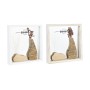 Miroir mural DKD Home Decor Miroir Naturel MDF Blanc 2 Unités Cottage (25 x 4 x 25 cm)