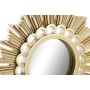 Ensemble de miroirs DKD Home Decor Miroir Doré Blanc PP 2 Unités (25 x 2 x 25 cm)