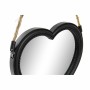 Ensemble de miroirs DKD Home Decor Miroir Coeur Noir PP 2 Unités (27 x 3 x 27 cm)