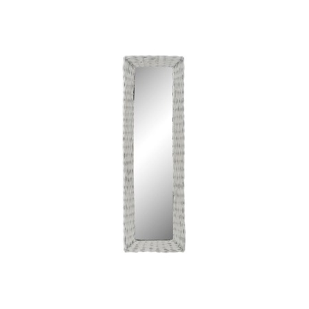 Miroir mural DKD Home Decor Verre MDF Blanc osier Cottage (43 x 133 x 4 cm) (43 x 4 x 132,5 cm)