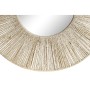 Miroir mural DKD Home Decor Naturel Métal Fibre Bali (65 x 2 x 65 cm)