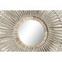 Miroir mural DKD Home Decor Naturel Métal Fibre Bali (45 x 5,5 x 45 cm)