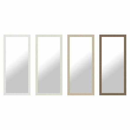 Miroir mural DKD Home Decor Miroir Naturel Blanc Gris foncé Ivoire PS Traditionnel 4 Unités (70 x 2 x 158 cm)