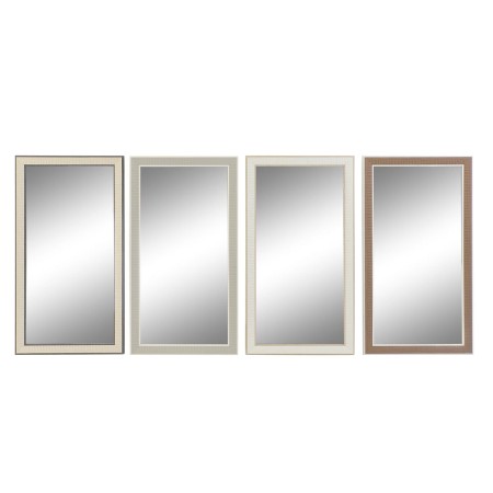 Miroir mural DKD Home Decor Verre Marron Blanc Gris foncé PS Traditionnel 4 Unités (36 x 2 x 66 cm)