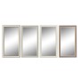 Miroir mural DKD Home Decor Verre Marron Blanc Gris foncé PS Traditionnel 4 Unités (36 x 2 x 66 cm)