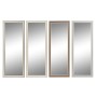 Miroir mural DKD Home Decor Verre Marron Blanc Gris foncé PS Traditionnel 4 Unités (36 x 2 x 95,5 cm)