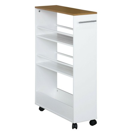 Carrito Verdulero Versa Blanco Madera MDF 20 x 87,4 x 60 cm