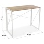 Mesa de Escritorio Versa     Blanco Madera Metal 45 x 74 x 90 cm Plegable