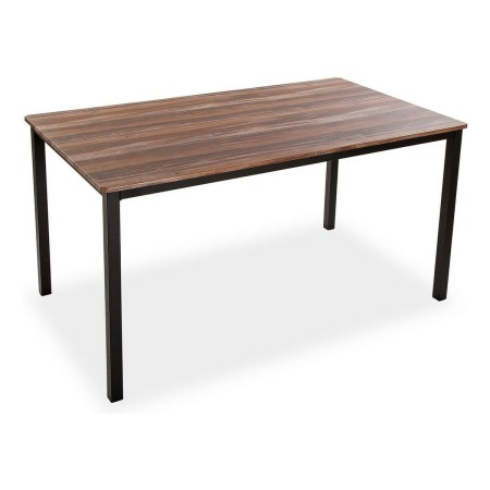 Table de Salle à Manger Marron Noir Bois MDF (80 x 76 x 140 cm)