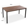 Mesa de Comedor Marrón Negro Madera MDF (80 x 76 x 140 cm)