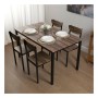 Mesa de Comedor Marrón Negro Madera MDF (80 x 76 x 140 cm)