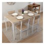 Mesa de Comedor Blanco Marrón Madera MDF (80 x 76 x 140 cm)