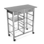 Carrito Verdulero Versa Gris PVC 40 x 82 x 76 cm