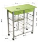 Carrito Verdulero Versa Verde PVC 40 x 82 x 76 cm