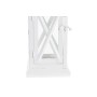 Lanternes DKD Home Decor Verre Métal Blanc (21 x 21 x 51 cm)