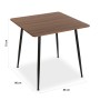 Table de Salle à Manger Versa Iulia     Bois Métal Mélamine Bois MDF 80 x 75 x 80 cm