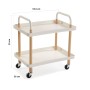 Carrito Verdulero Versa Skuvoy Blanco Metal Polipropileno 36 x 55 x 53,5 cm