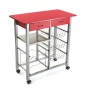 Carrito Verdulero Versa Rojo PVC 40 x 82 x 76 cm