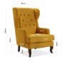 Fauteuil Versa Buttons Moutarde 62 x 103 x 68 cm